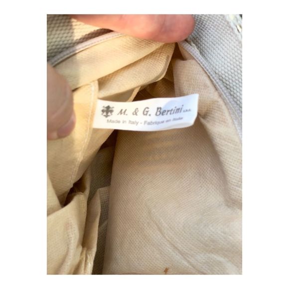 Vintage M & G Bertini Basketweave Bag Purse Celluloid Handle Italy Retro - Picture 8 of 9